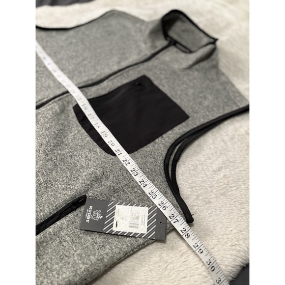 New Rugby University Full Zip Gray‎ Fleece Sweater Vest Size 2X - Picture 4 of 6
